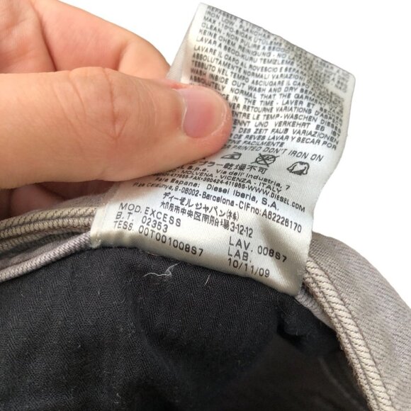 2009 Diesel Black Gold Jeans Size 32 EXCESS Gray - Picture 6 of 9